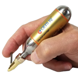 someone holding a surgical handheld device